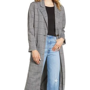 Sanctuary plaid duster coat